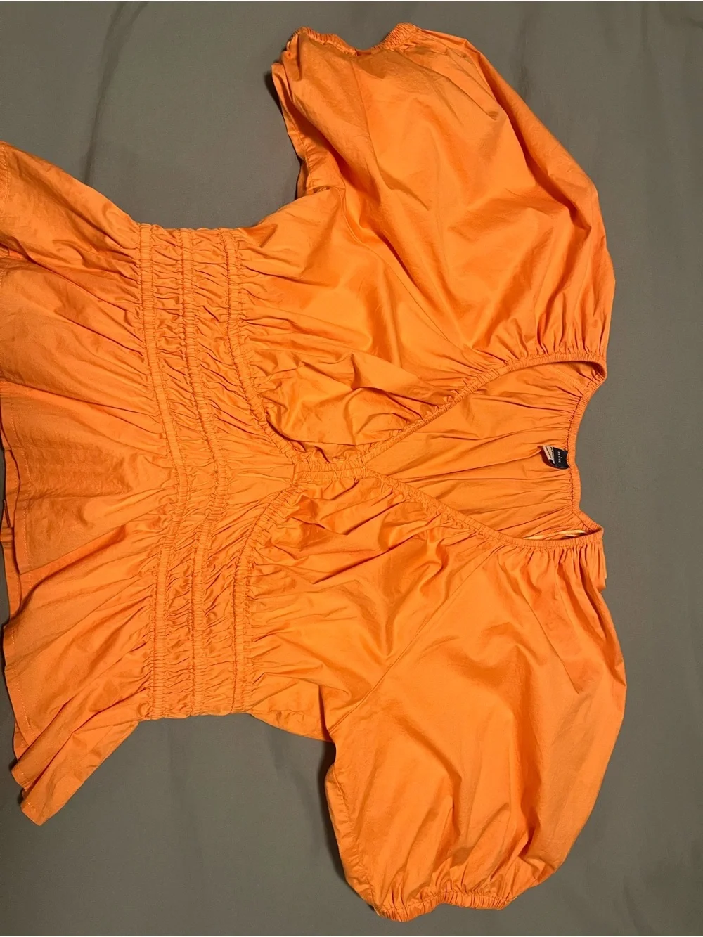 Old Navy Peach Gathered Peasant Blouse